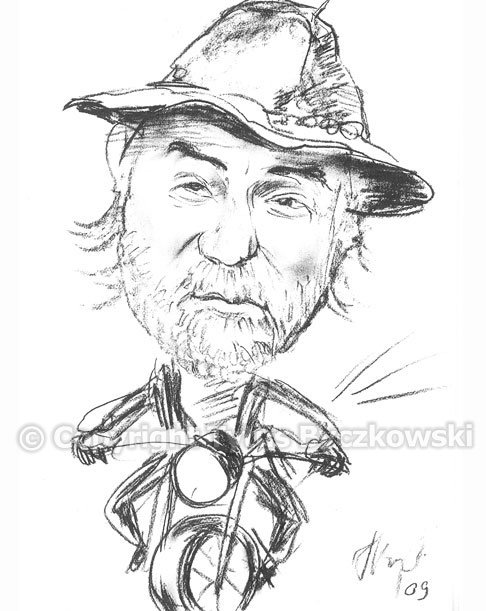 karykatura Grzegorza Krzyżanowskiego
